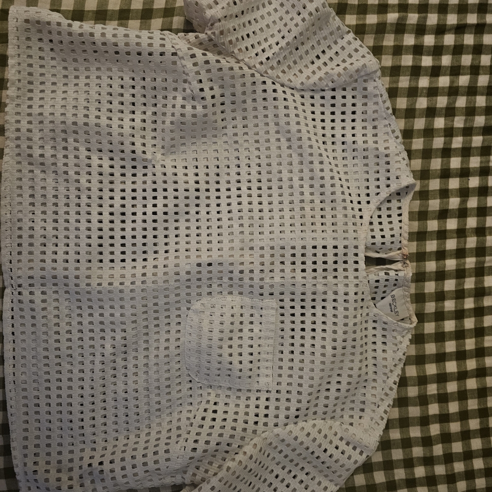 Lightweight White Eyelet Crop Top - Unbranded Kendall Jenner